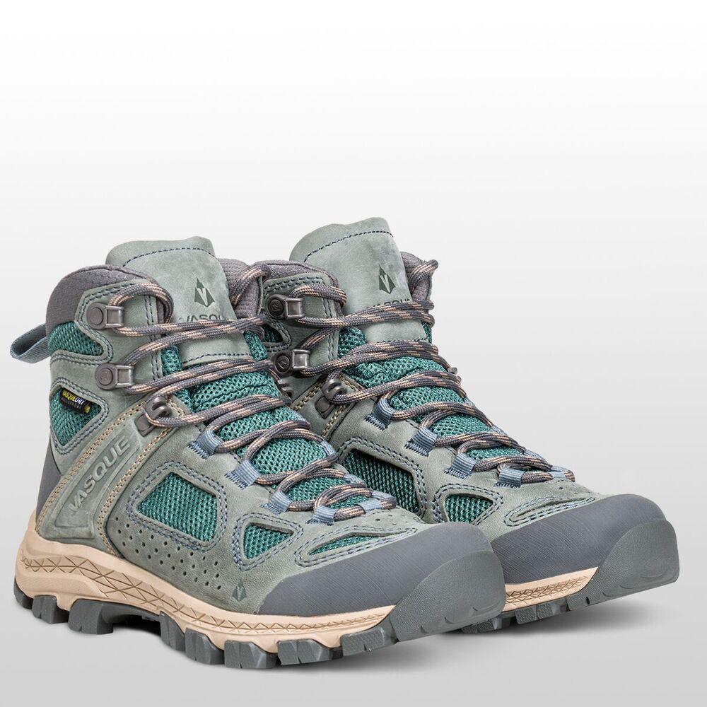Vasque Women's Green Gray Ankle Hiking Boots